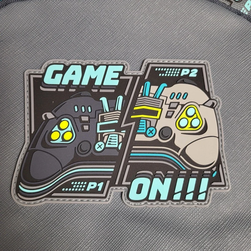 Smiggle Game On Epic Backpack Kids Gray‎ Blue Controller Gamer School Bag NEW